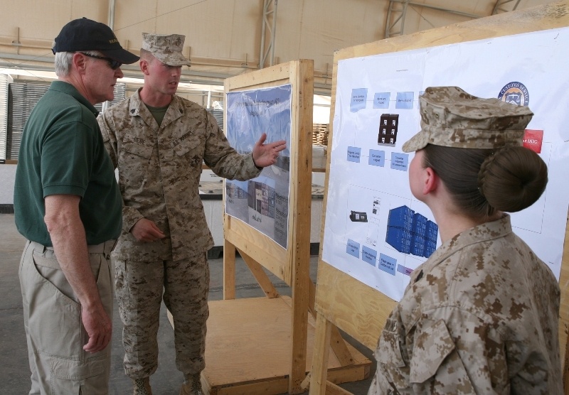 Secretary of the Navy visits Taqaddum-based service members