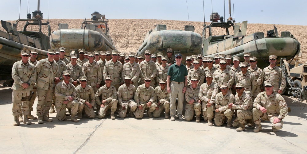 Secretary of the Navy Visits Taqaddum-based Service Members