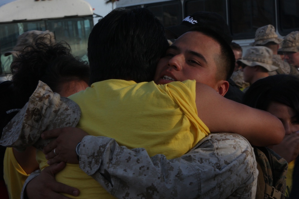 Families celebrate as their Marines come home