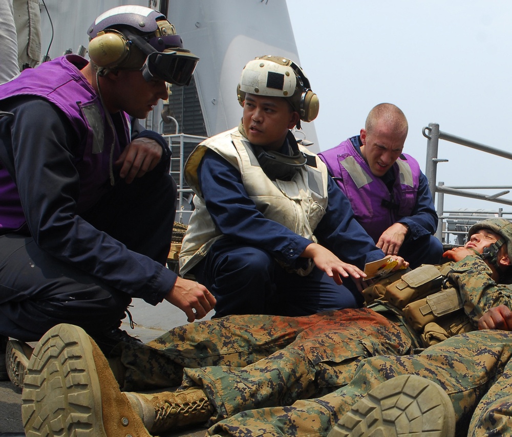 Cooperation Afloat Readiness and Training Brunei 2009 casualty evacuation exercise
