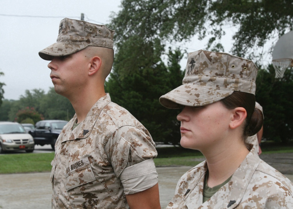 Devil Dog Couple Meritoriously Promoted Together