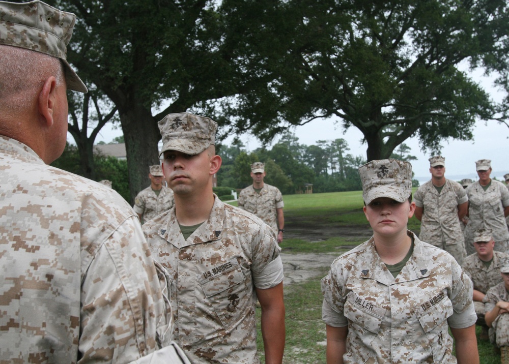 Devil Dog Couple Meritoriously Promoted Together