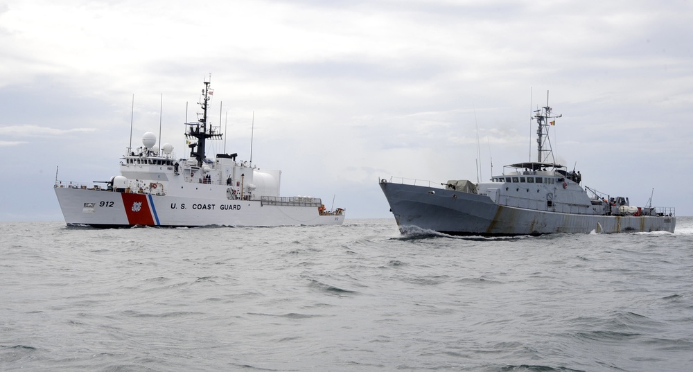 U.S. Coast Guard Cutter Legare Patrols With Senegalese Navy Vessel, Poponquine