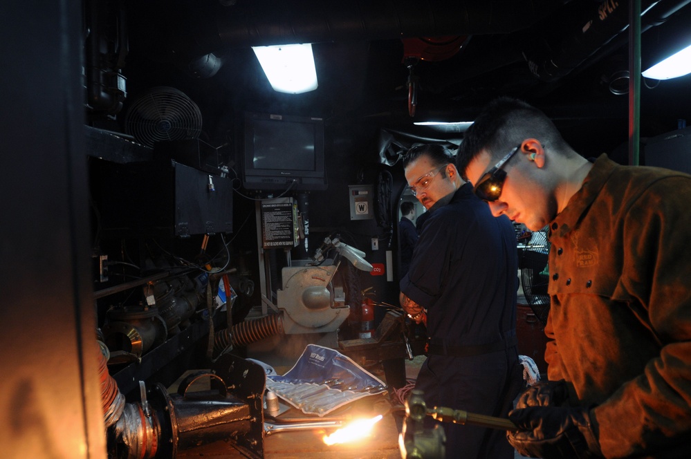 USS Ronald Reagan action