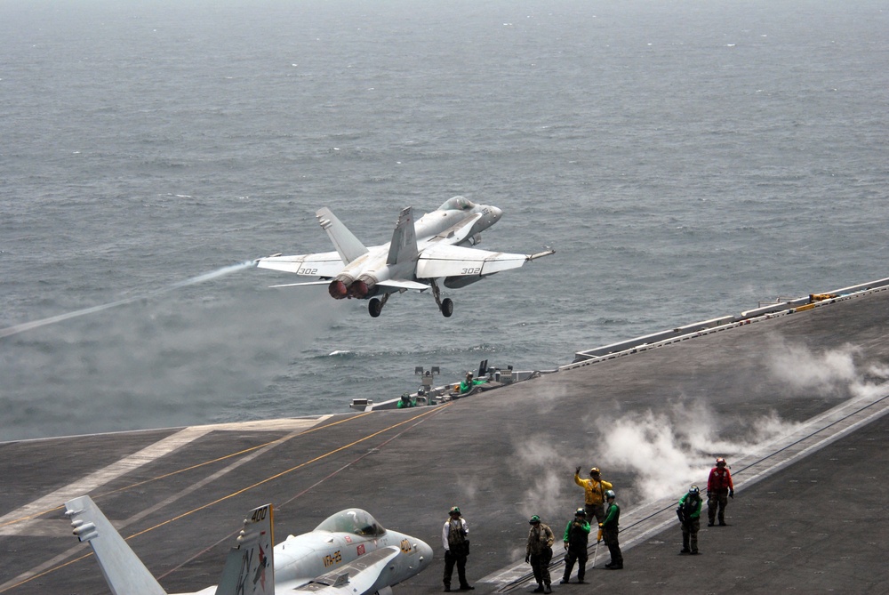 USS Ronald Reagan action