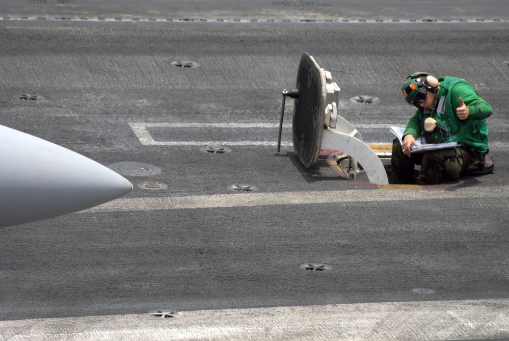 USS Ronald Reagan action