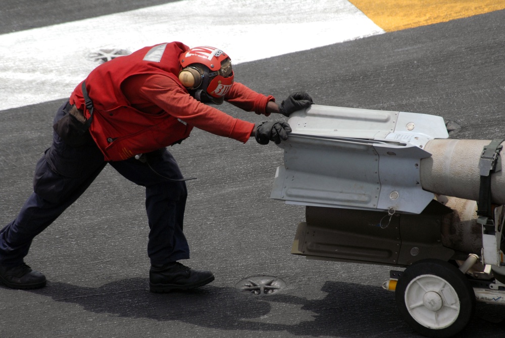 USS Ronald Reagan action