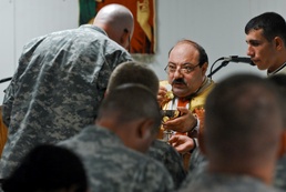 Iraqi bishop holds Catholic Mass on COB Basra