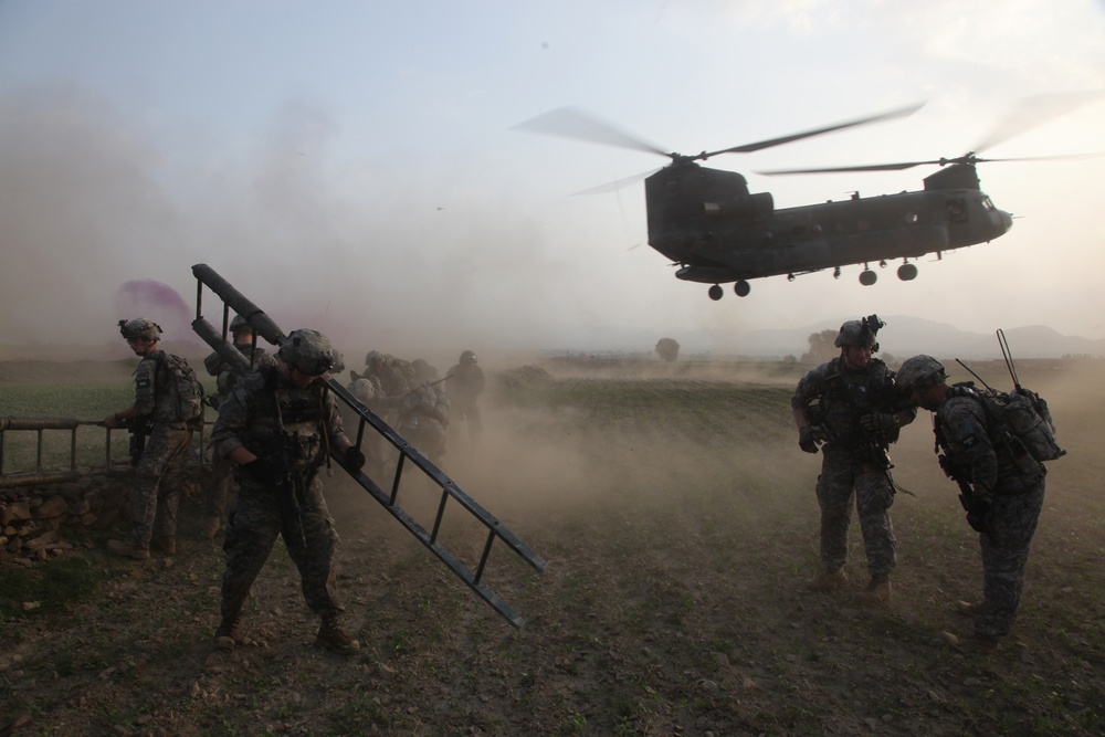 U.S., Afghan Troops Seek Out Insurgents During Operation Champion Sword