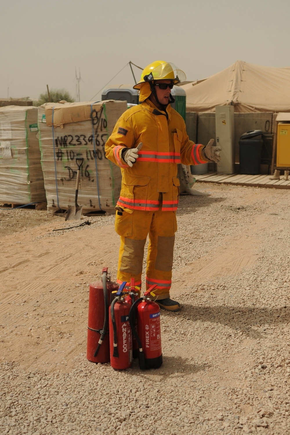 Soldiers, Civilians Receive Fire Extinguisher Training