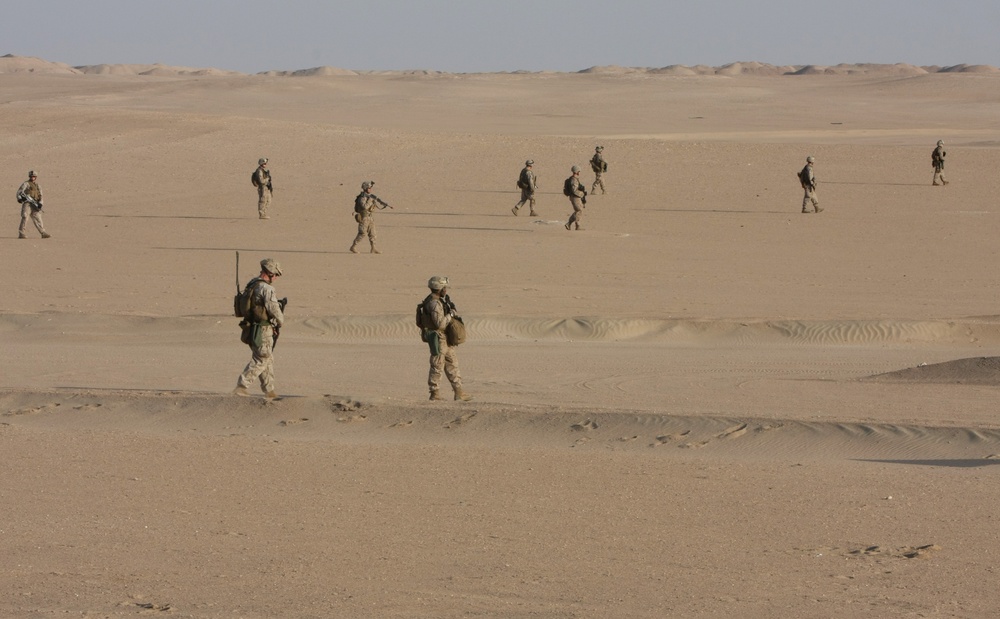 22nd MEU Lima Company dismounts in desert during sustainment training