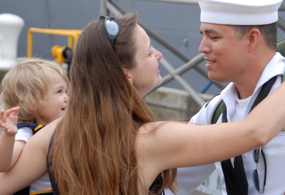 USS Mitscher returns home