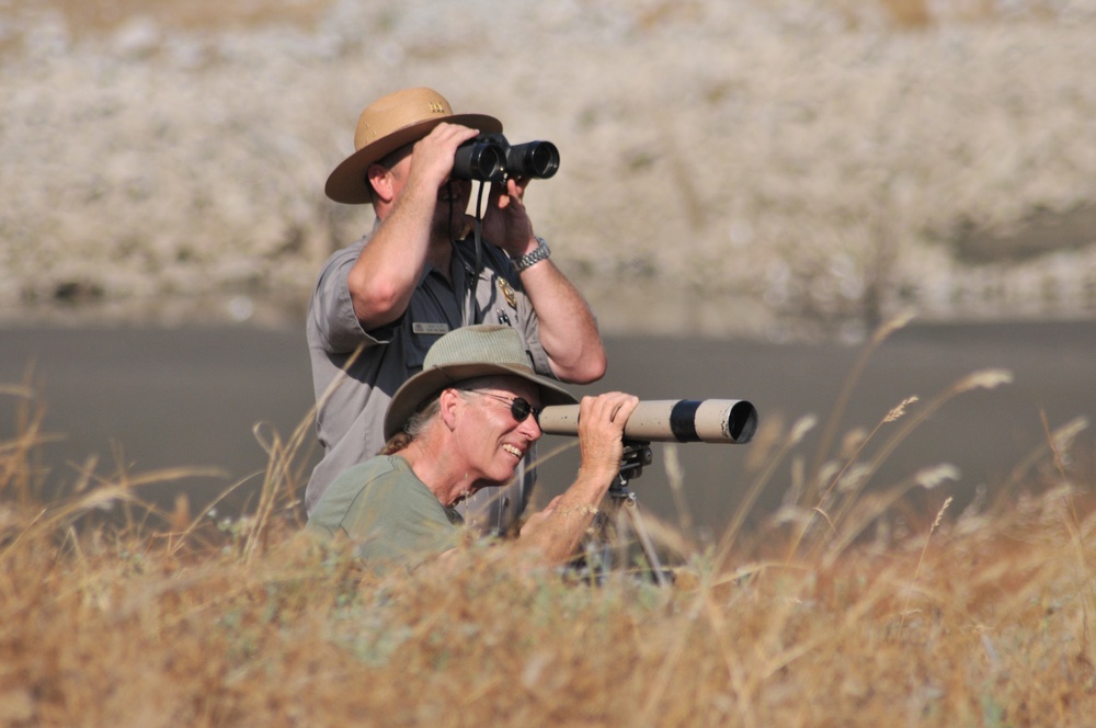 Eastman Lake Senior Ranger Doug Plitt and Volunteer Bowman Looney