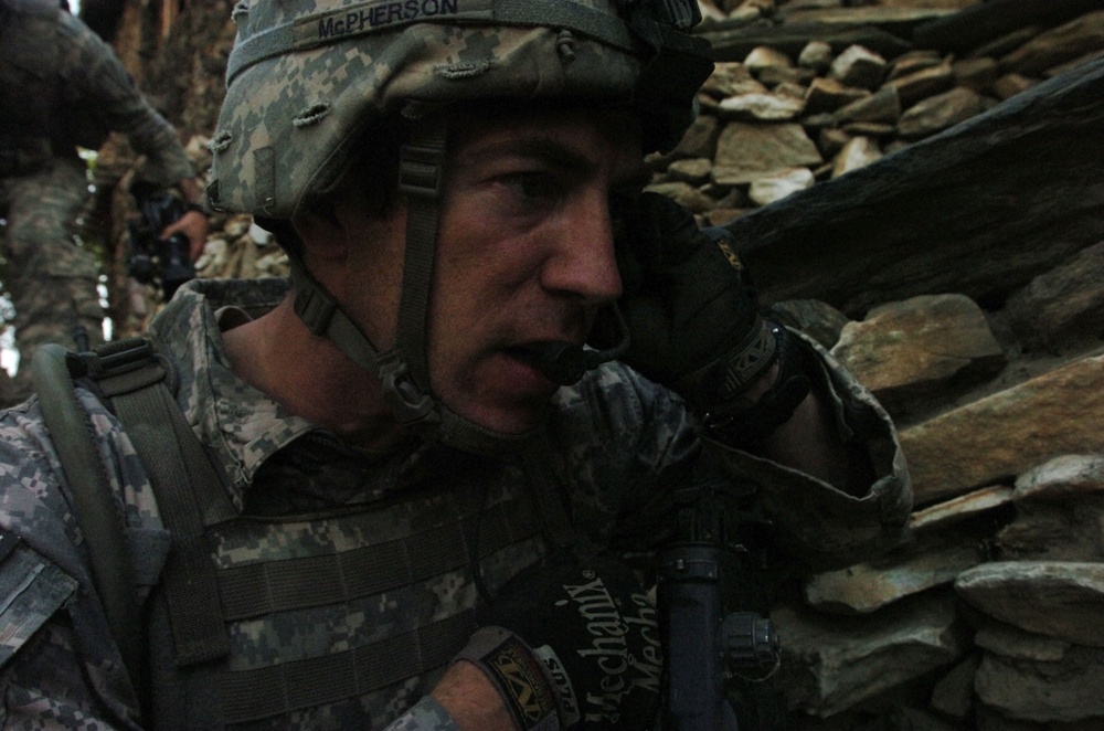 Gunfight and Airstrike in Korengal Valley