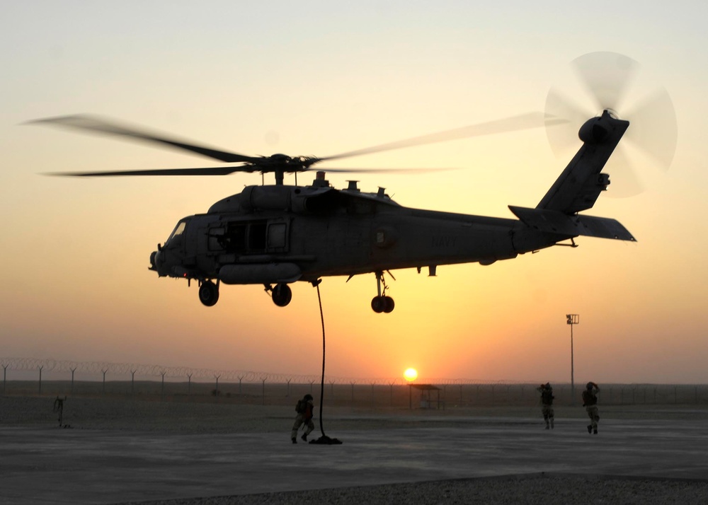 9th RCB conducts fast-rope and helicopter training