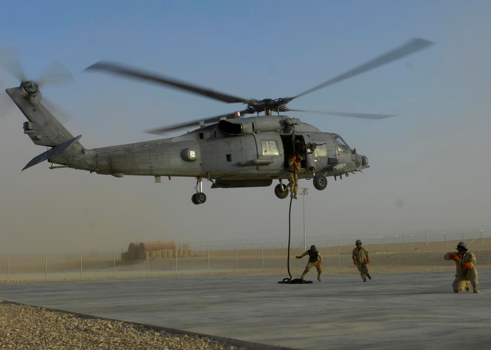 9th RCB conducts fast-rope and helicopter training