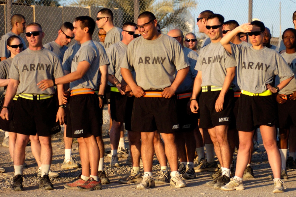 Soldiers kick off Greywolf 9's Potluck of Pain competition on Forward Operating Base Marez