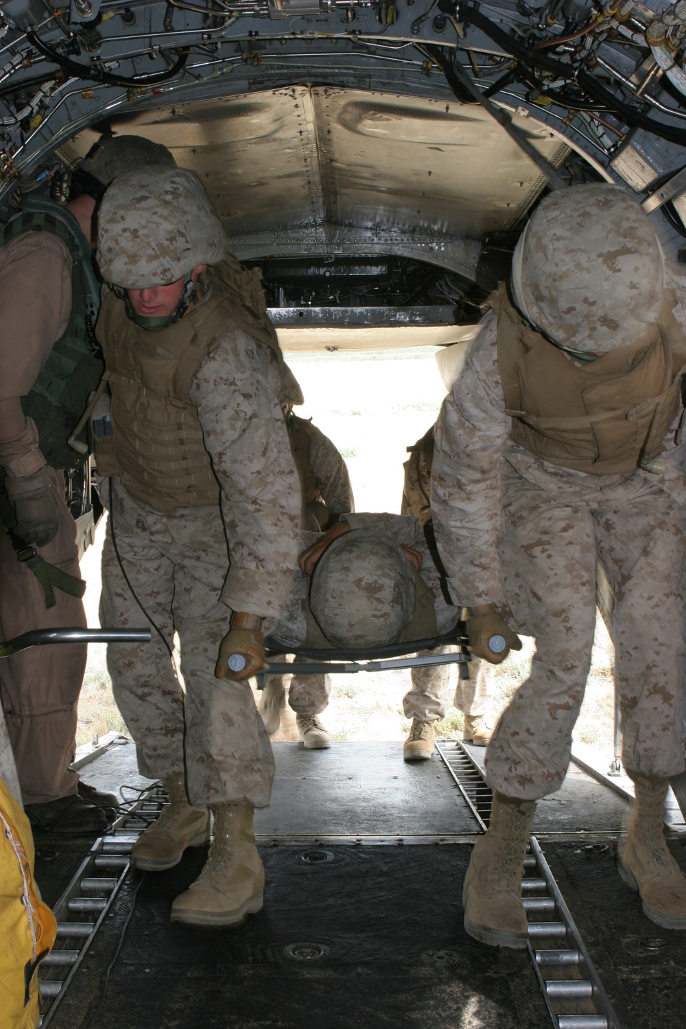 Corpsmen Conduct Casualty Evacuation Training