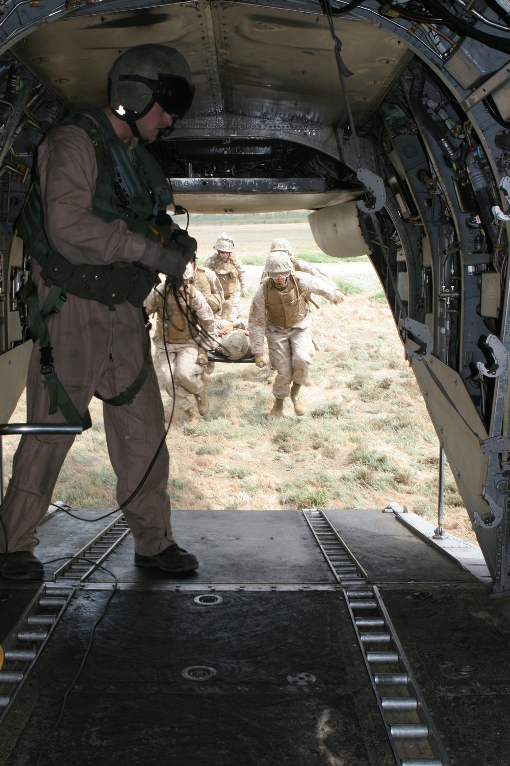 Corpsmen Conduct Casualty Evacuation Training