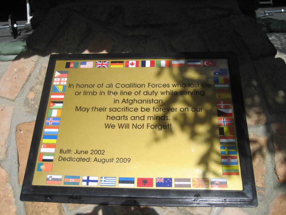 Memorial dedicated to KIA, WIA who served in Afghanistan