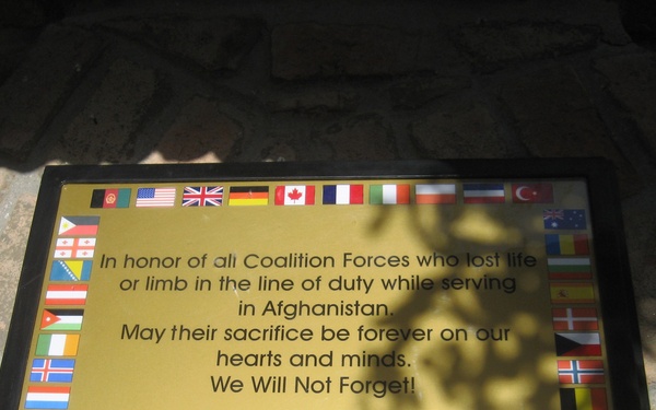 Memorial dedicated to KIA, WIA who served in Afghanistan