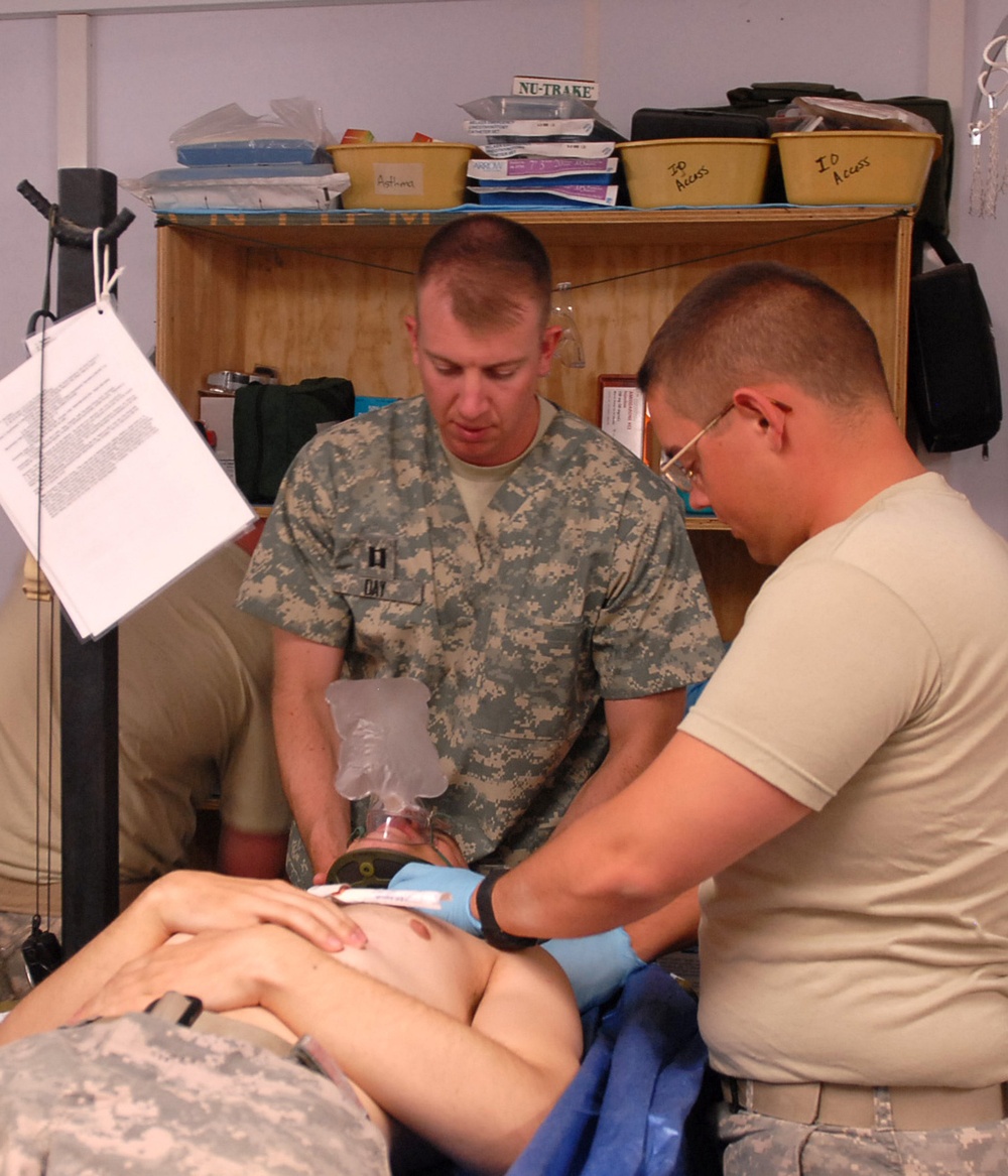Task Force Spartan Medics Conduct EMT Recertification