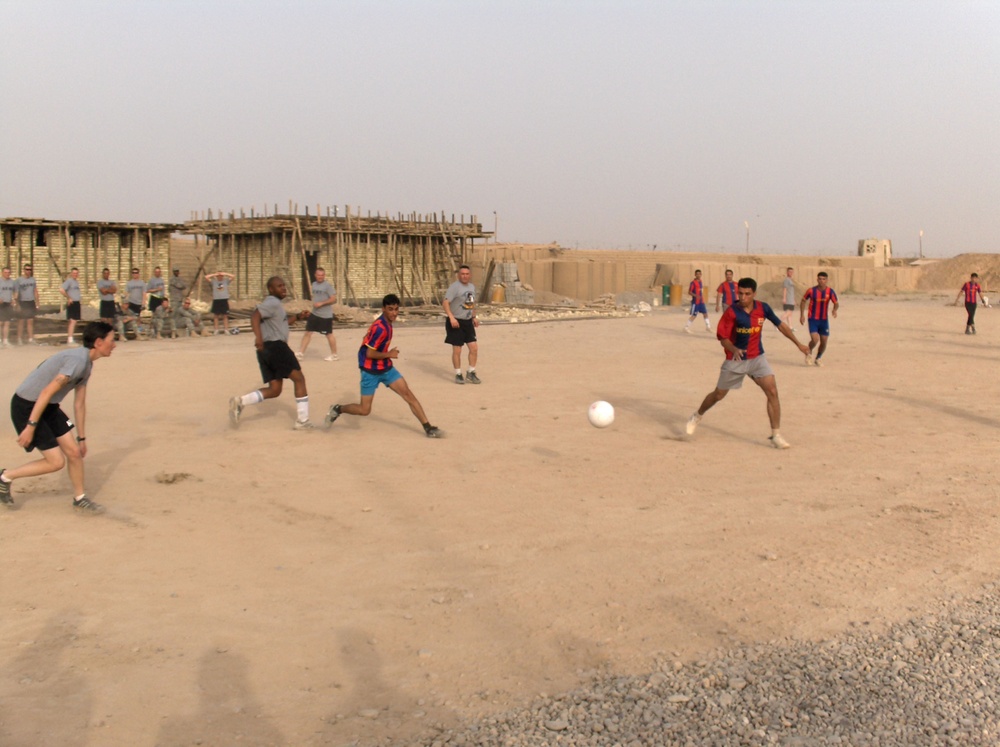Soccer Strengthens Partnership Between Iraqi and US Army Soldiers