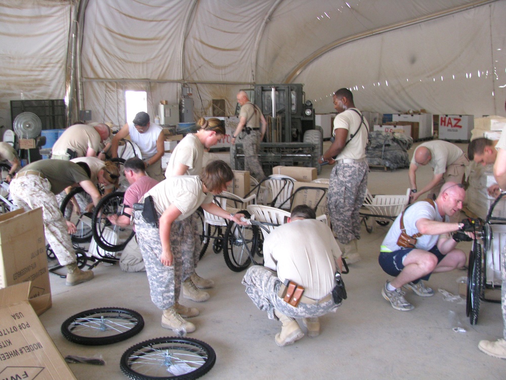 Military Police assist with Wheelchair Mission