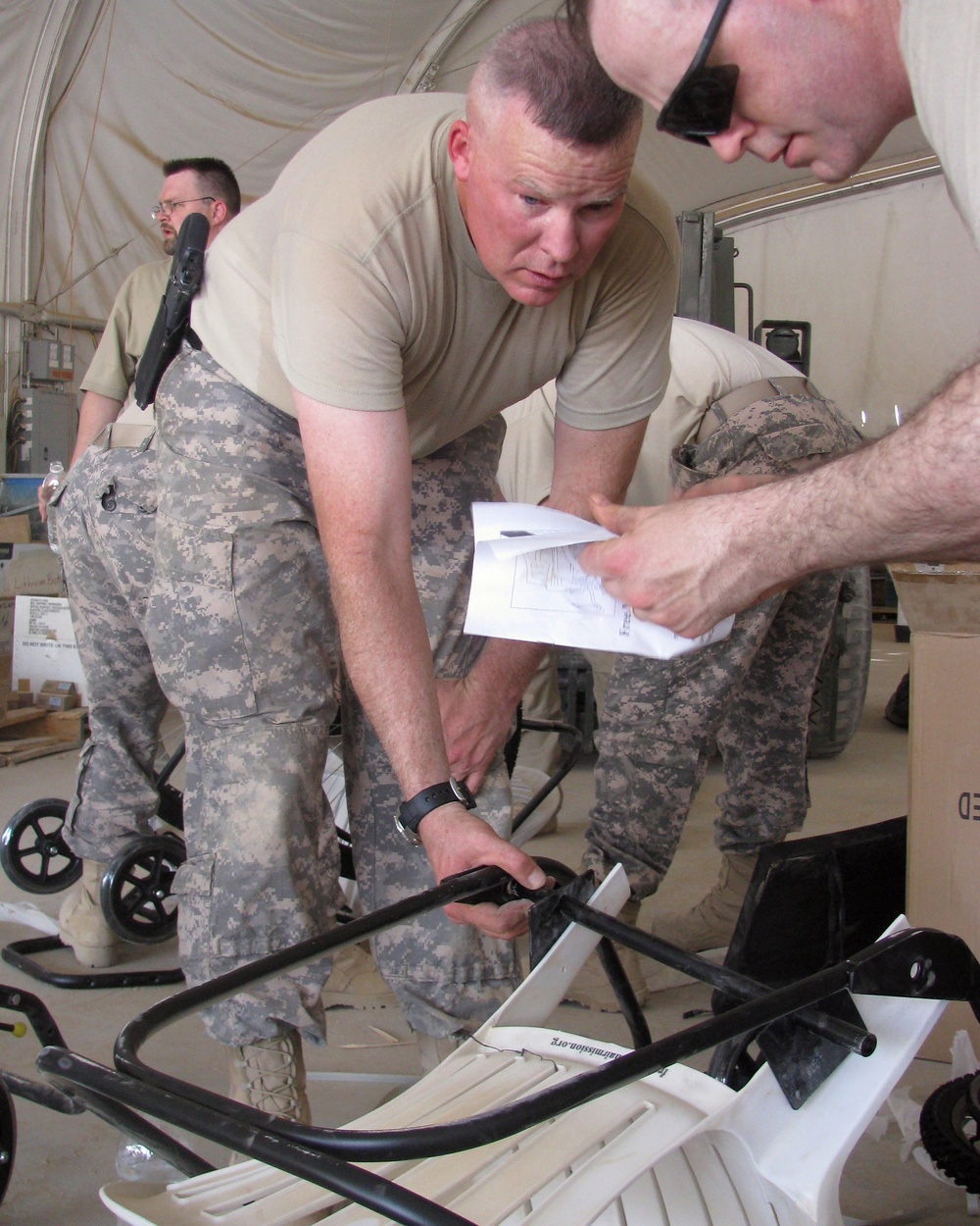 Military Police Assist With Wheelchair Mission