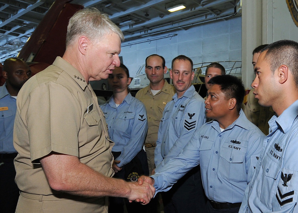 Chief of Naval Operations Aboard USS George Washington