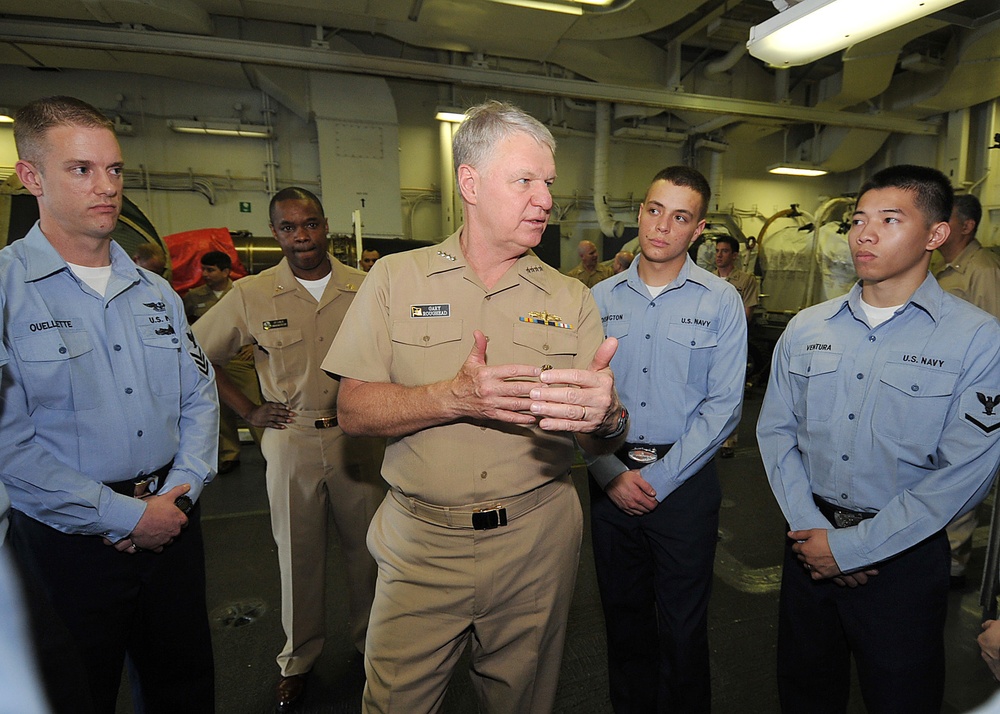 Chief of Naval Operations Aboard USS George Washington