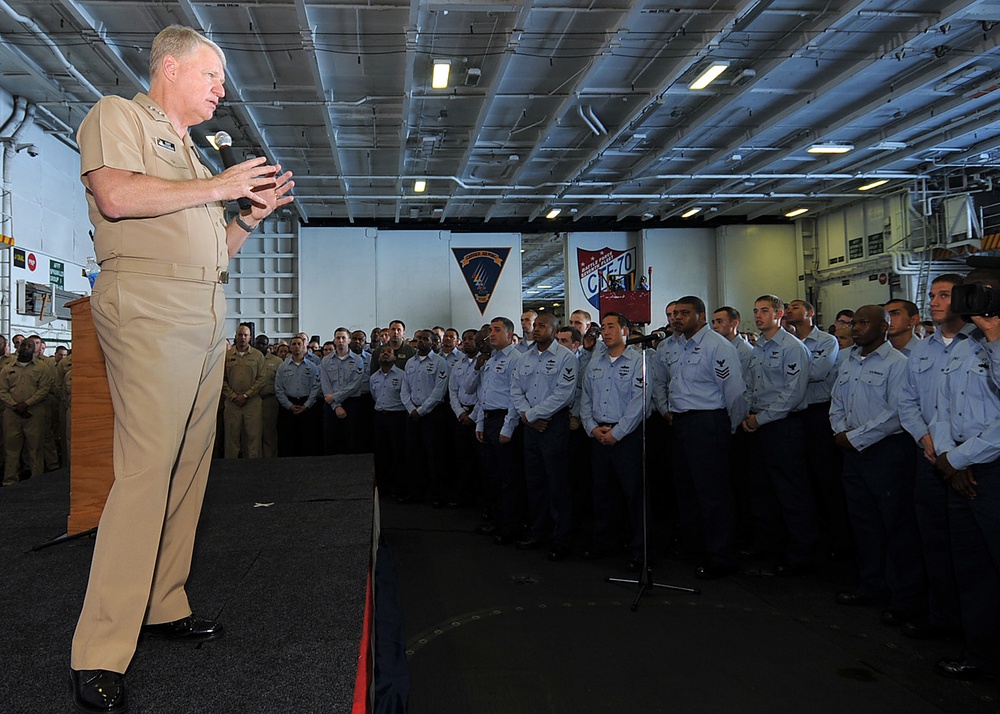 Chief of Naval Operations Aboard USS George Washington