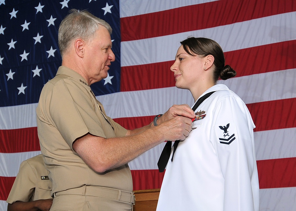 Chief of Naval Operations Aboard USS George Washington