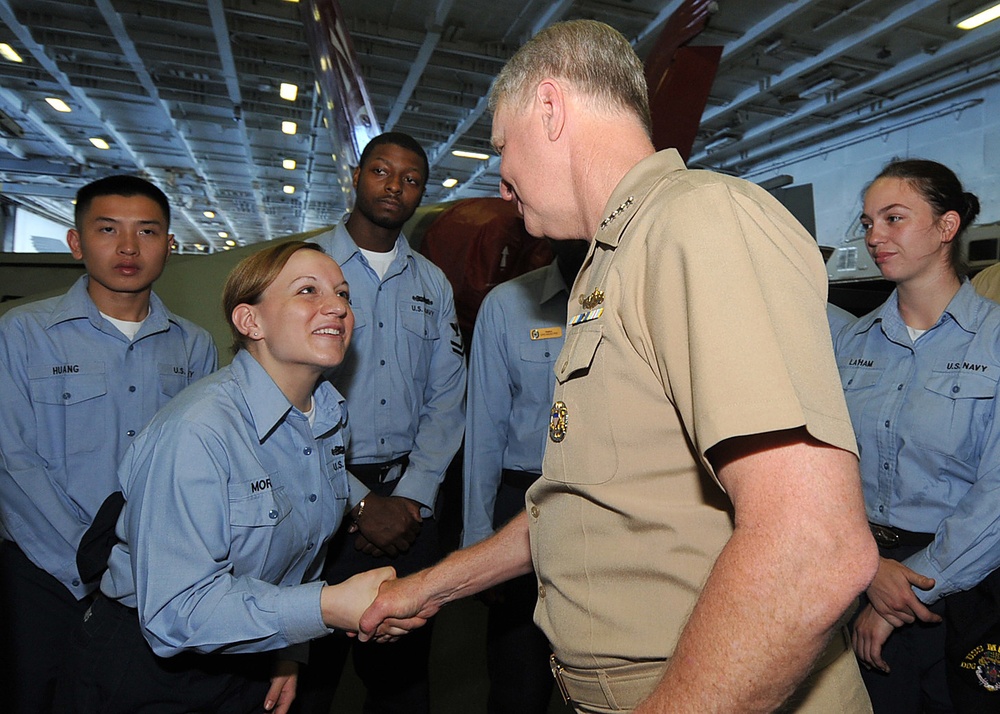 Chief of Naval Operations Aboard USS George Washington