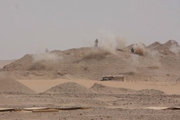 LAR cuts up Kuwaiti desert with chain gun