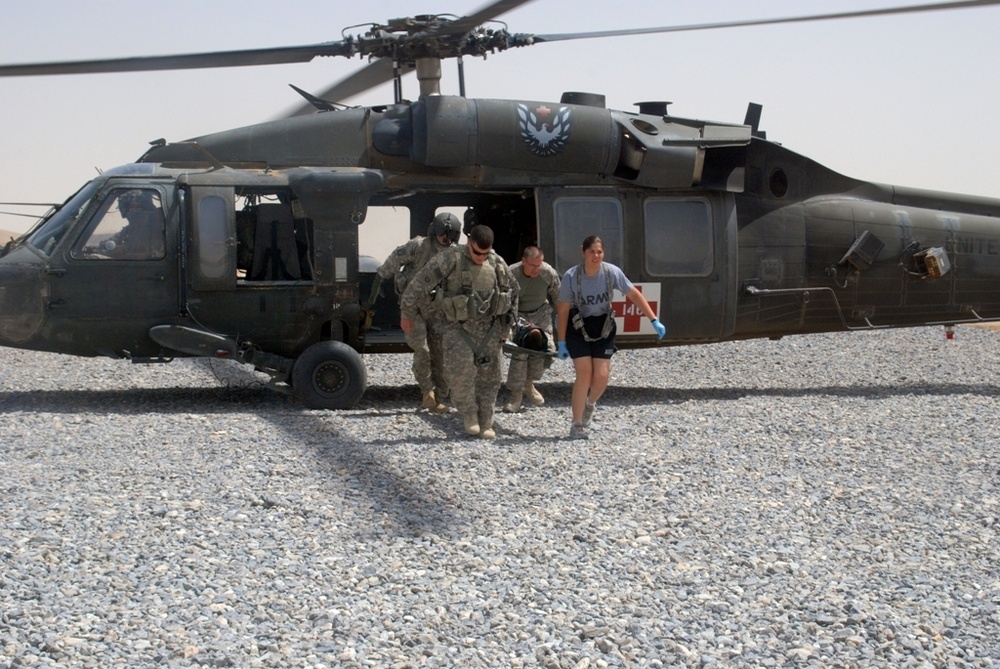 Medical Evacuation for Injured Soldier