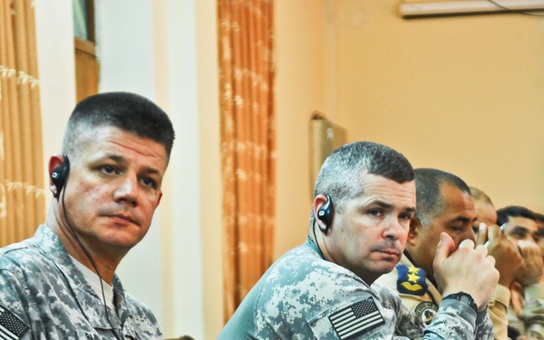 Transitioning commanders, Iraqi leaders meet at Basra security council