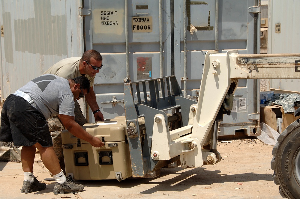 Soldiers pack up to head home
