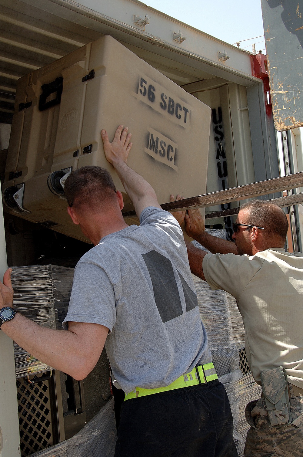 Soldiers pack up to head home