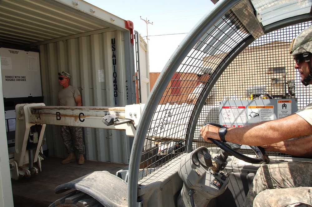 Soldiers pack up to head home