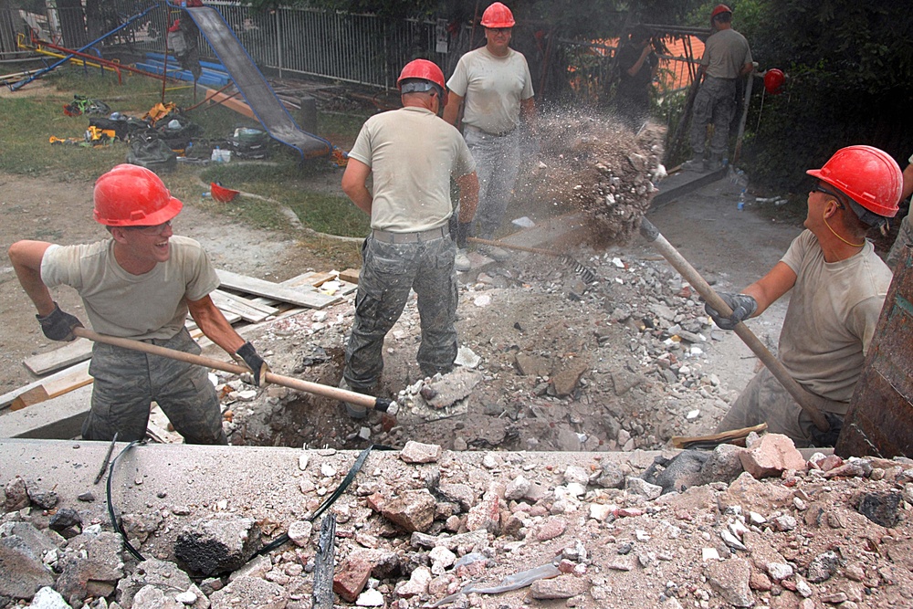 Ohio National Guard engineers help refurbish school buildings throughout Serbia