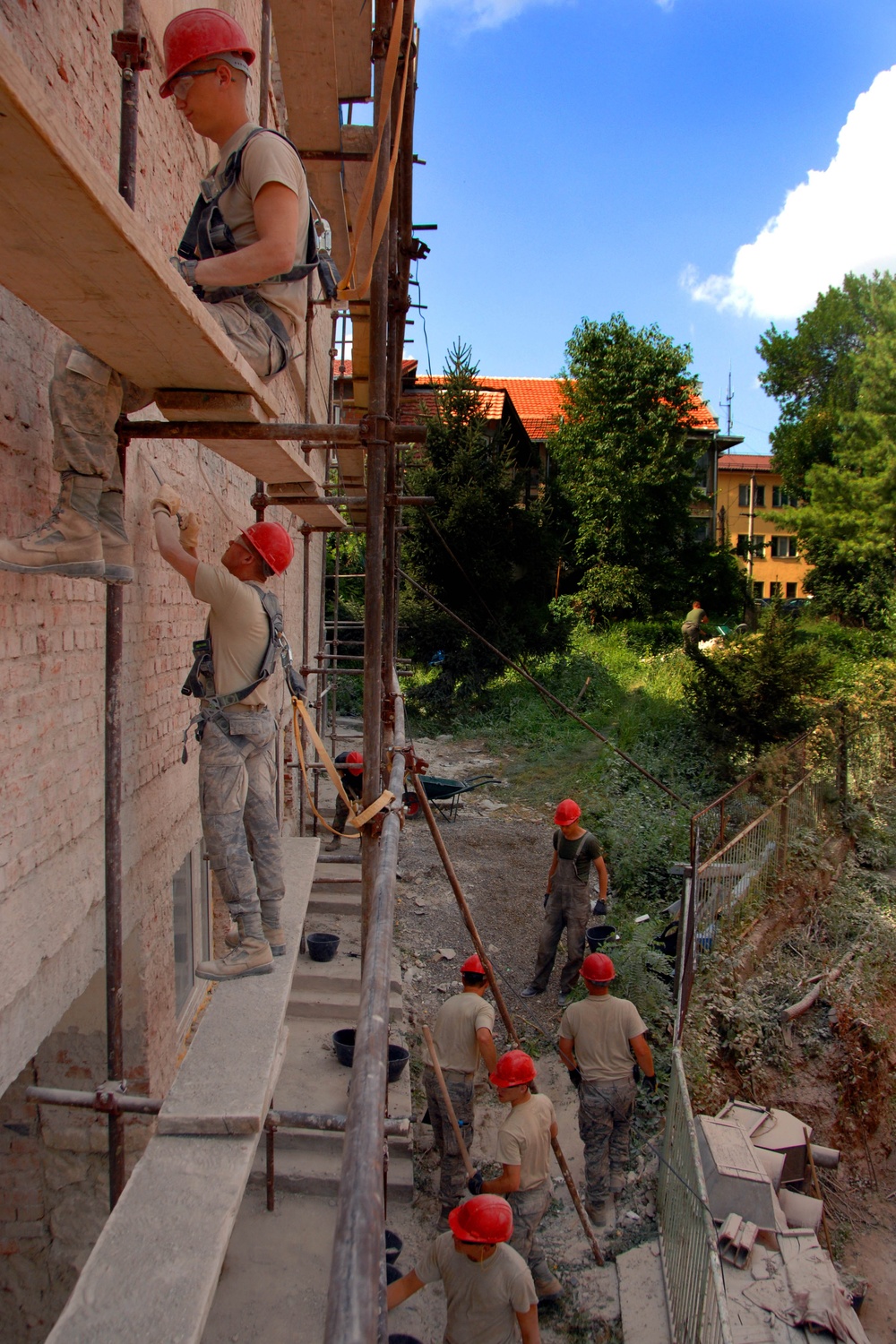 Ohio National Guard engineers help refurbish school buildings throughout Serbia