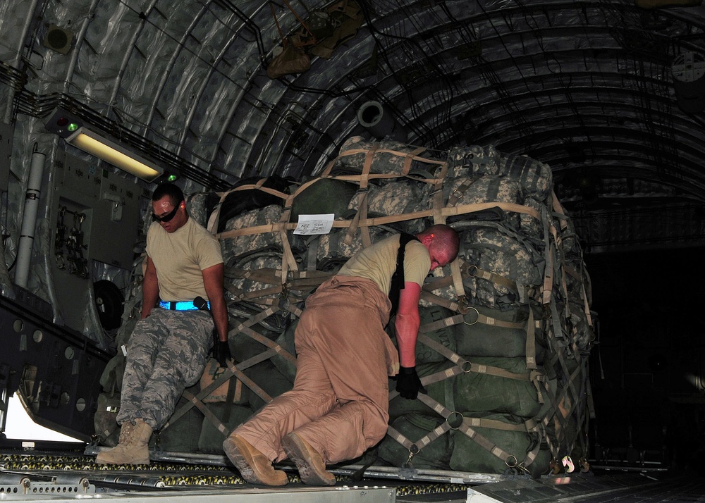 Moving Cargo at the 386th Logisitics Readiness Squadron