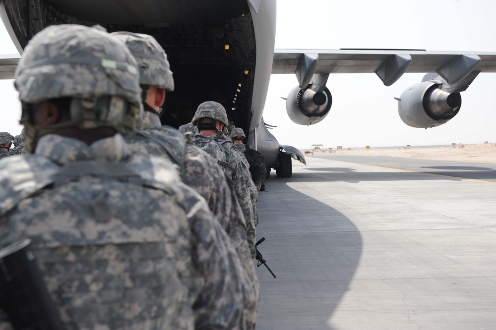 Loading the plane