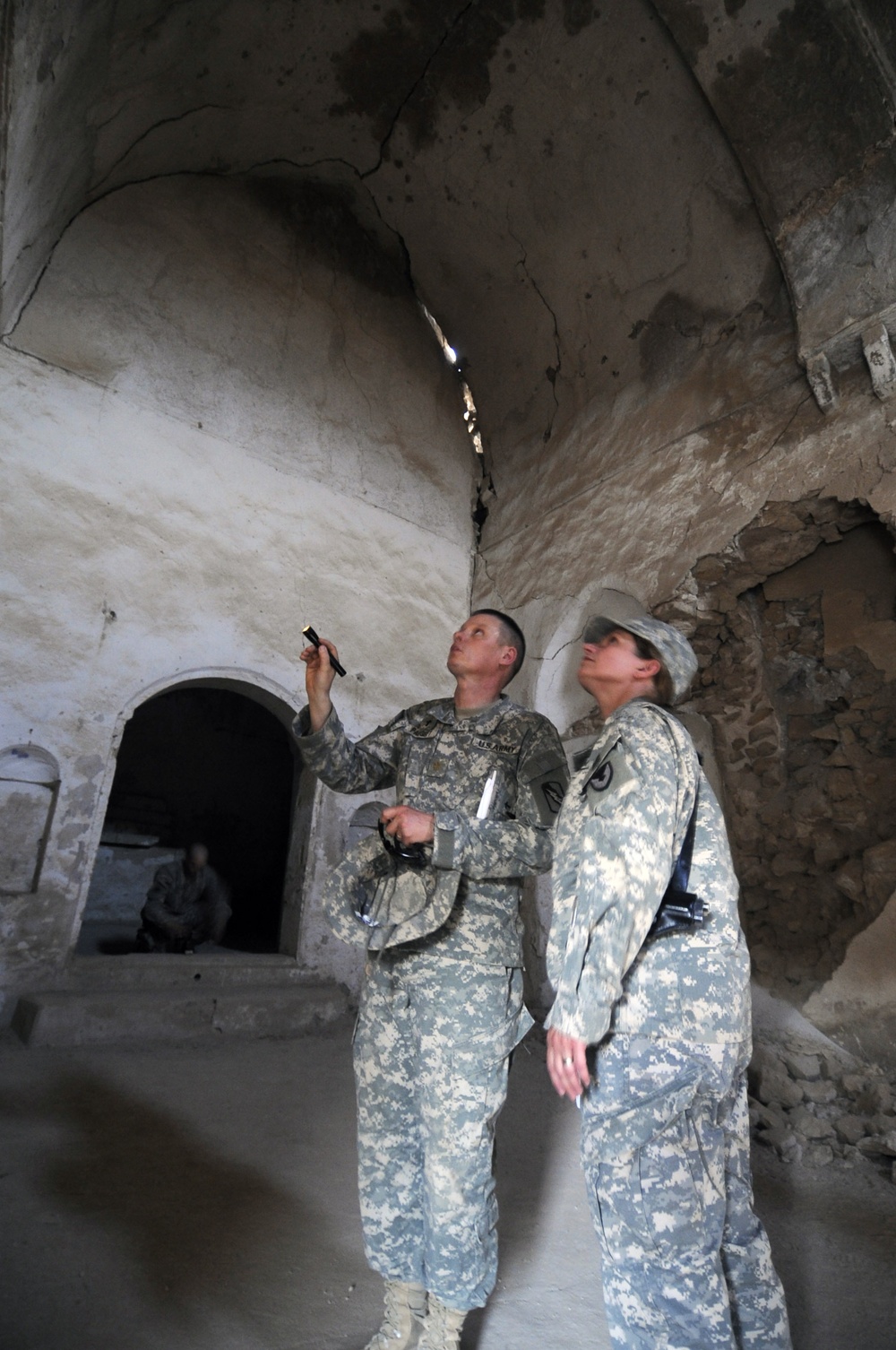Soldiers visit ancient monastery