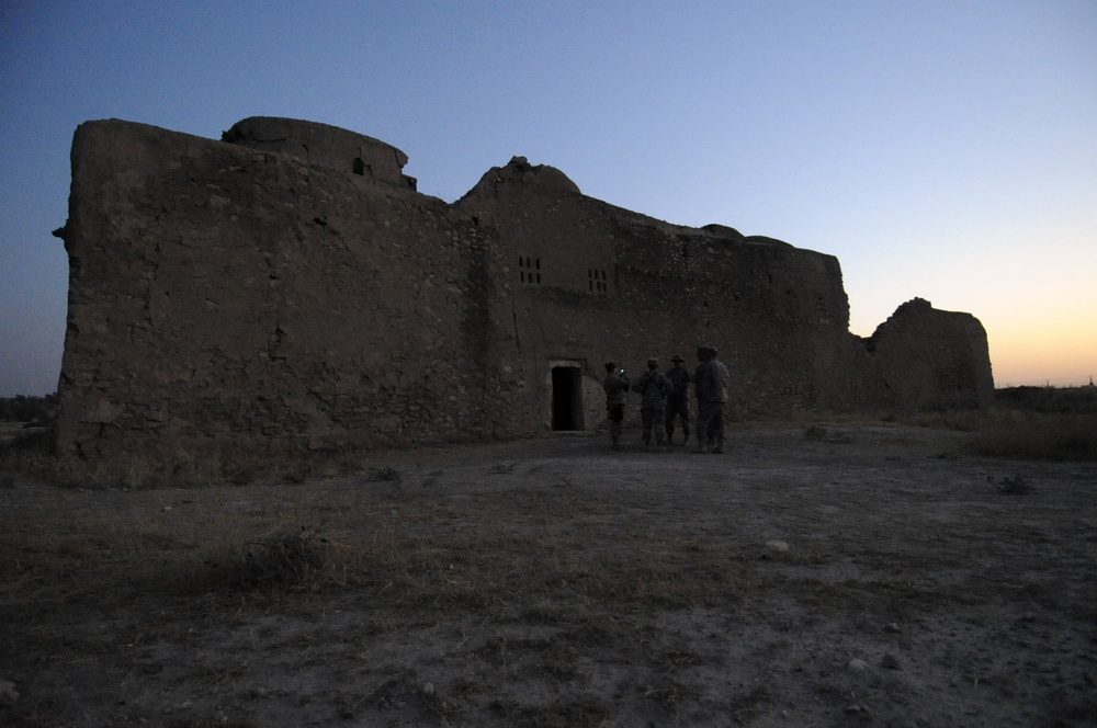 Soldiers visit ancient monastery