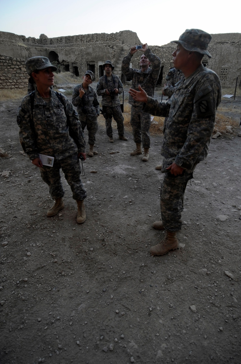 Soldiers visit ancient monastery