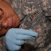 Soldier receives medical aid at Joint Security Station War Eagle
