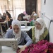 Iraqi women learn sewing