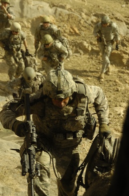 Infantry Soldiers conduct air assault in Kandahar province,